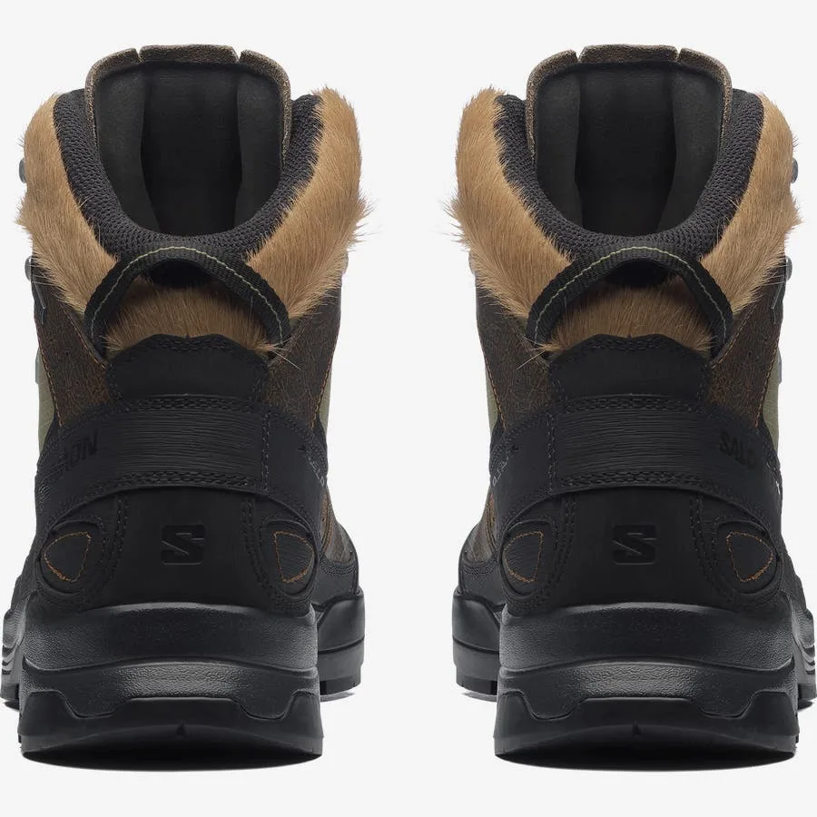 X-ALP MID DISTRESSED LEATHER GORE-TEX Orange / Noir