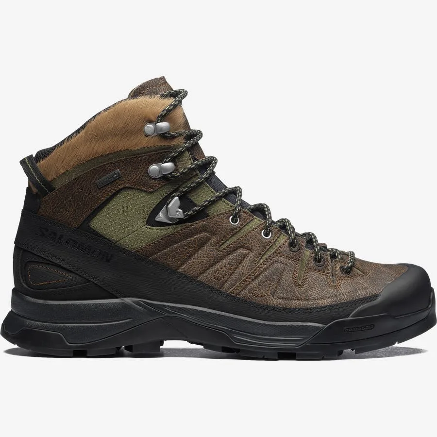 X-ALP MID DISTRESSED LEATHER GORE-TEX Orange / Noir