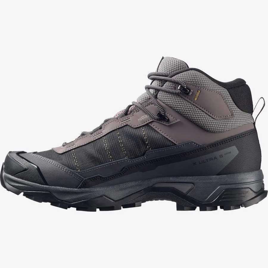 X ULTRA 5 MID WIDE GORE-TEX Gris / Noir